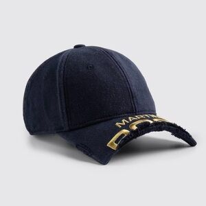 NEW Martine Rose Cut Peak Cap Navy